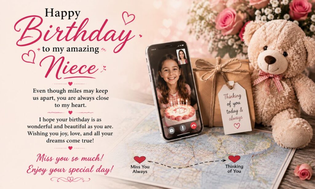 Birthday Wishes for Long-Distance Niece