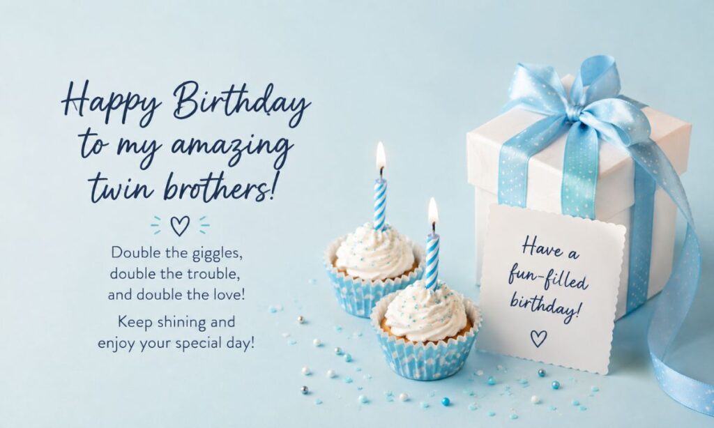 Birthday Wishes for Younger Twin Brothers