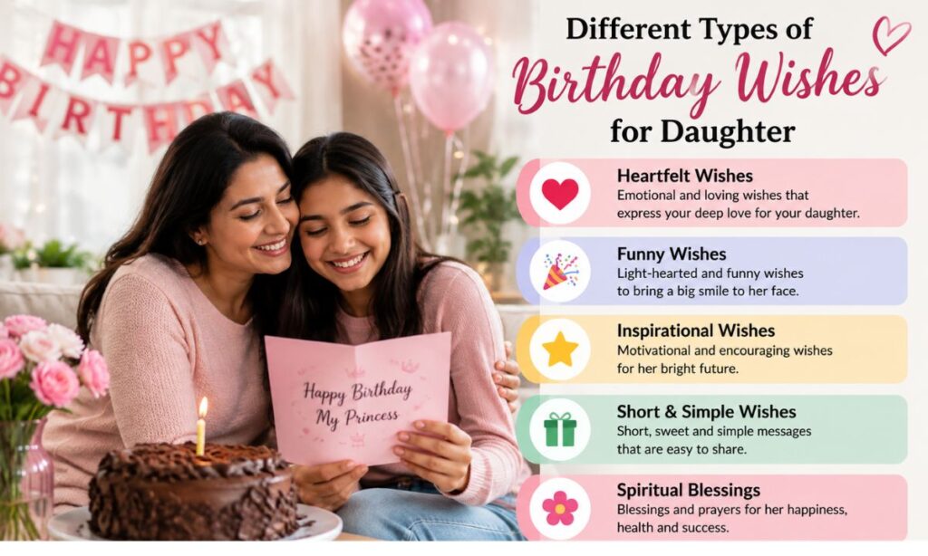 Different Types of Birthday Wishes for Daughter