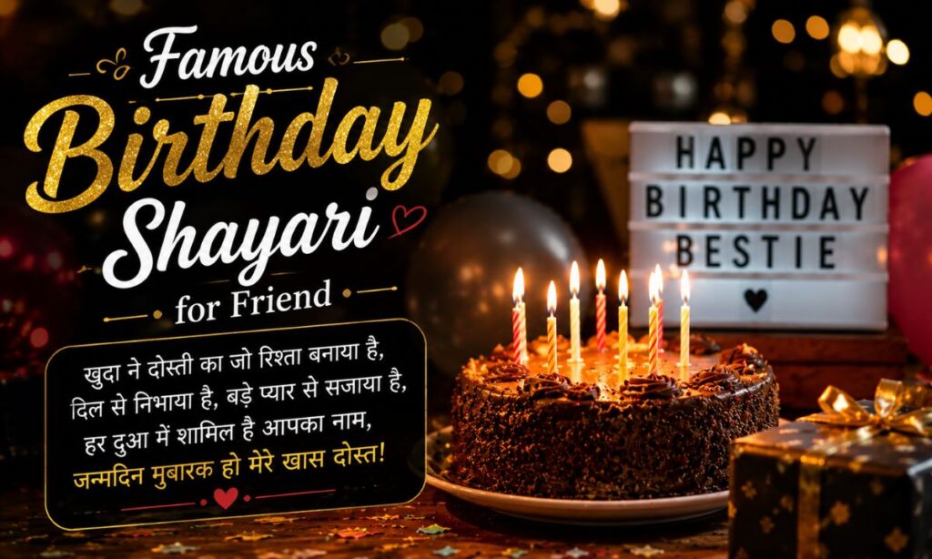 Famous Birthday Shayari for Friend