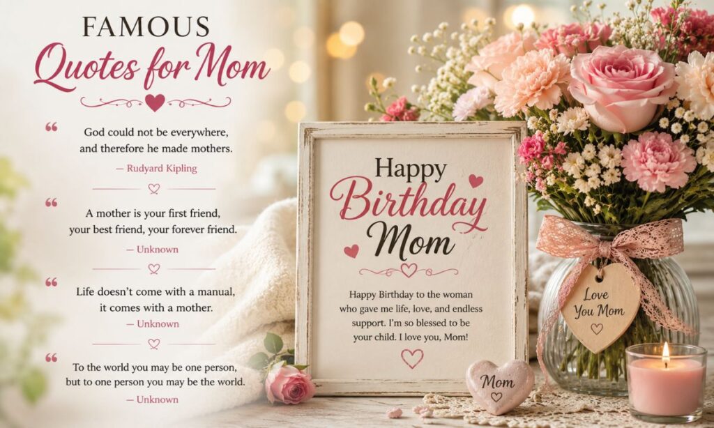 Famous Quotes & Birthday Quotes for Mom