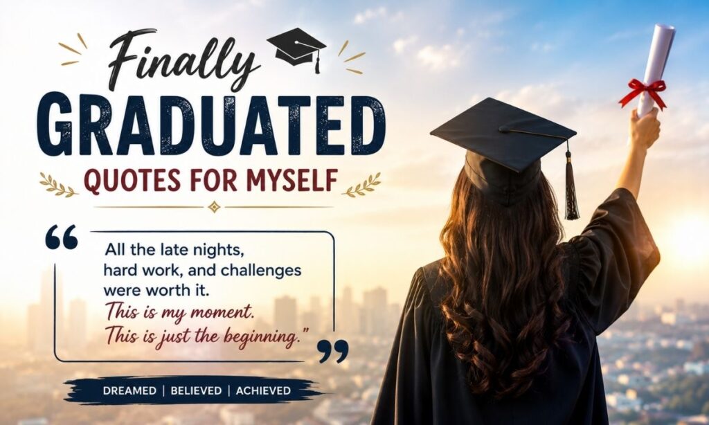 Finally Graduated Quotes For Myself