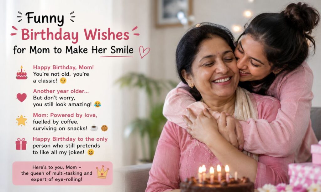 Funny Birthday Wishes for Mom to Make Her Smile