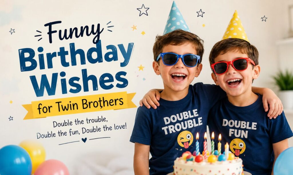 Funny Birthday Wishes for Twin Brothers (1)