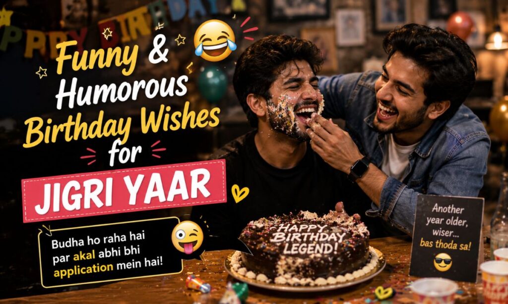 Funny & Humorous Birthday Wishes for Jigri Yaar
