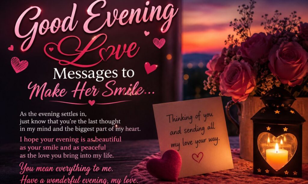 Good Evening Love Messages to Make Her Smile