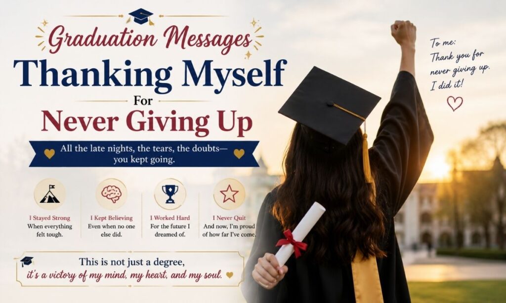 Graduation Messages Thanking Myself For Never Giving Up