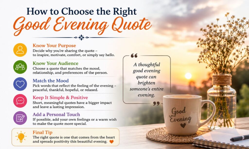 How to Choose the Right Good Evening Quote