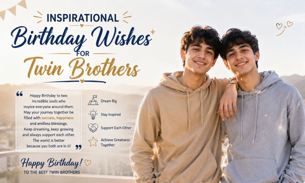 Inspirational Birthday Wishes for Twin Brothers