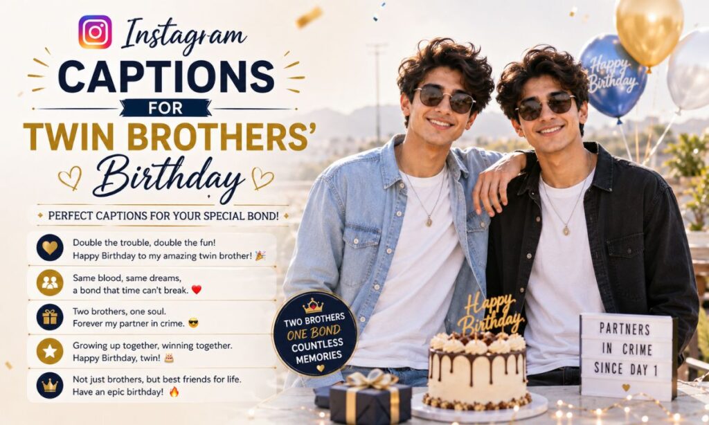 Instagram Captions for Twin Brothers’ Birthday