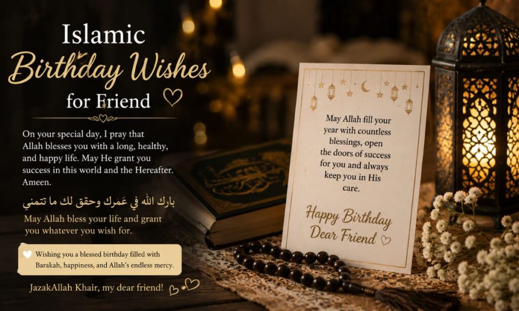 Islamic Birthday Wishes for Friend