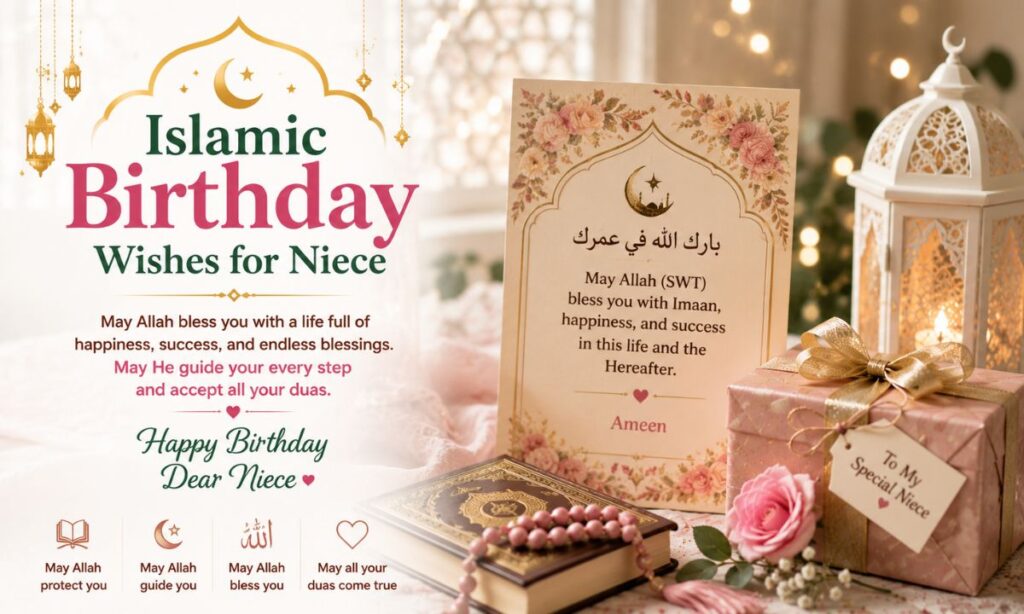 Islamic Birthday Wishes for Niece