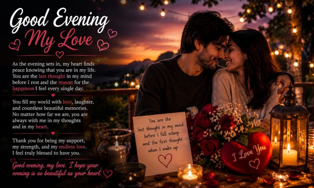 Long Good Evening Love Messages for Her