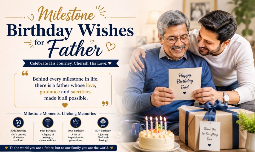 Milestone Birthday Wishes for Father