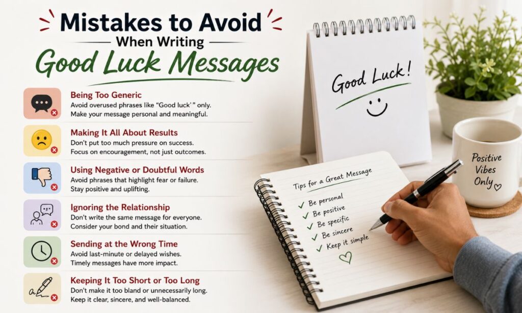 Mistakes to Avoid When Writing Good Luck Messages