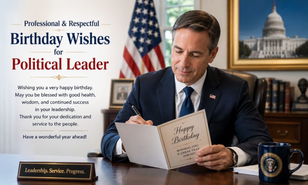 Professional & Respectful Birthday Wishes for Political Leaderย