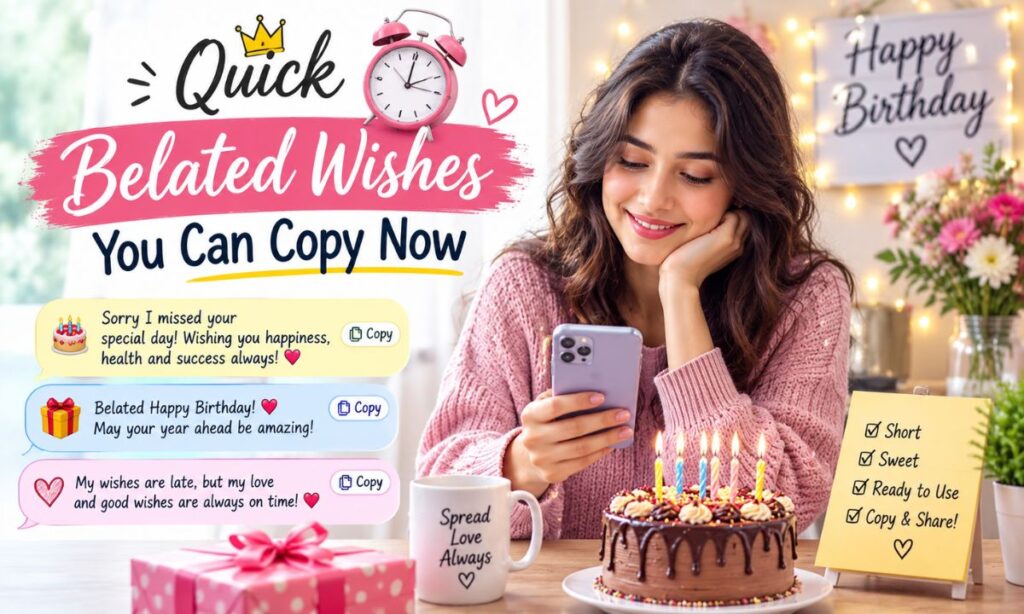 Quick Belated Wishes You Can Copy Now