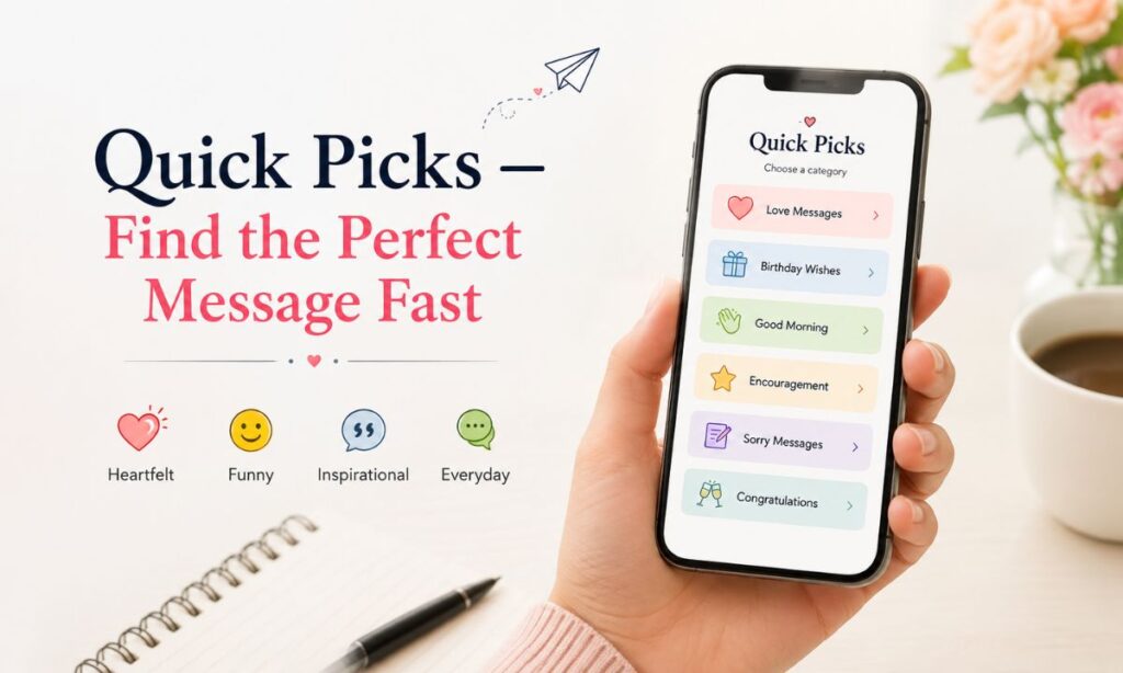 Quick Picks — Find the Perfect Message Fast