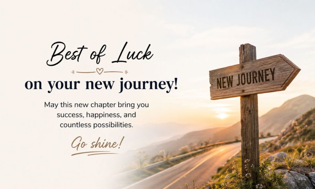 Short Best of Luck Messages for a New Journey
