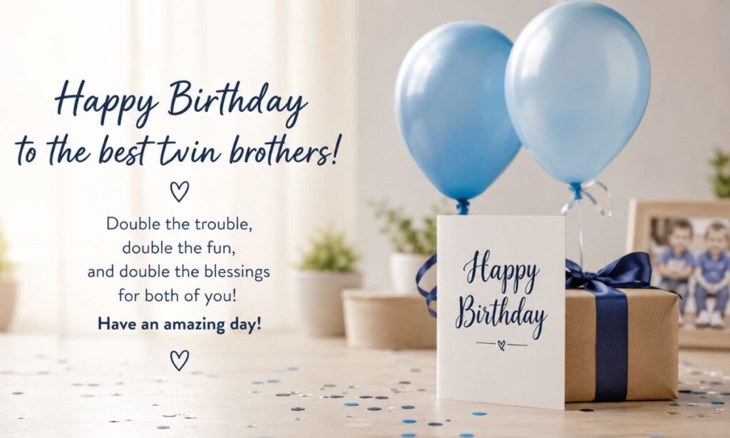 Short Birthday Wishes for Twin Brothers (Perfect for Cards & Texts)