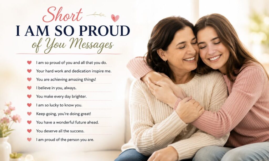 Short I Am So Proud of You Messages