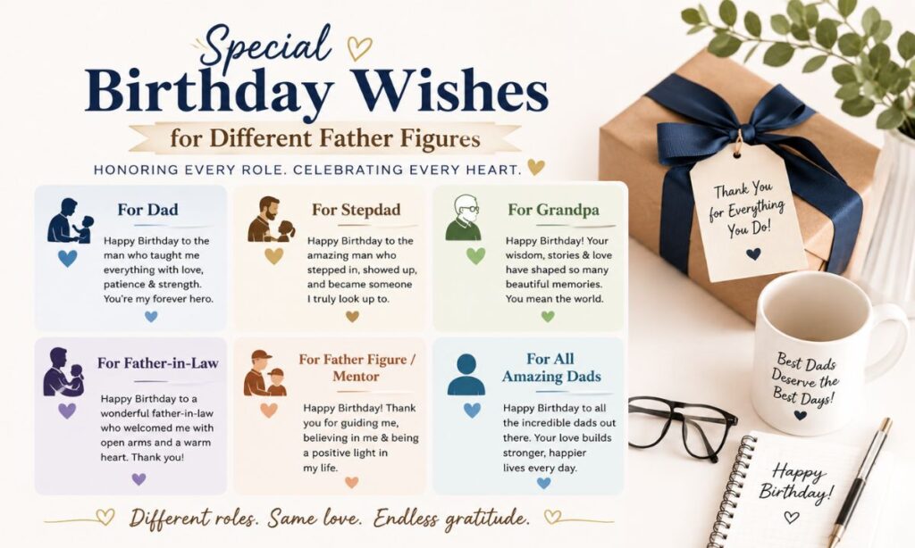Special Birthday Wishes for Different Father Figures