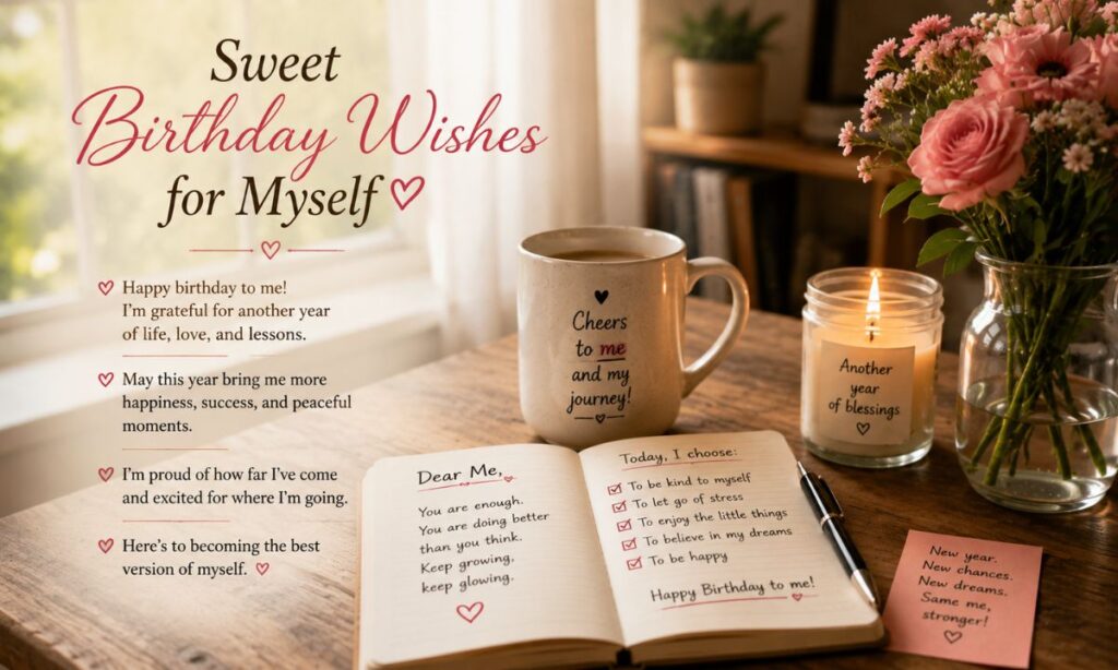 Sweet birthday wishes for myself