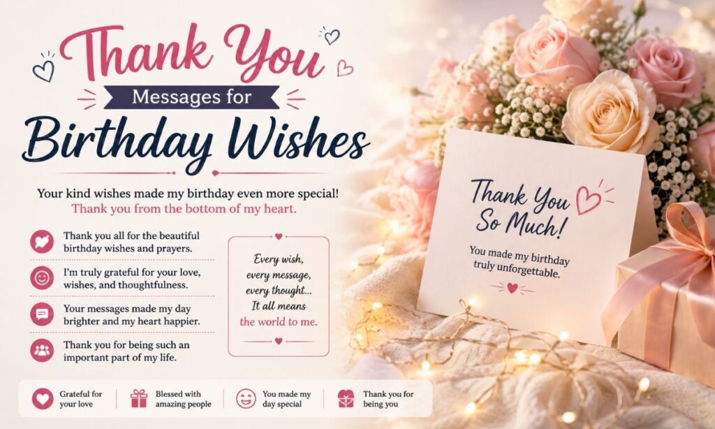 Thank You Messages for Birthday Wishes