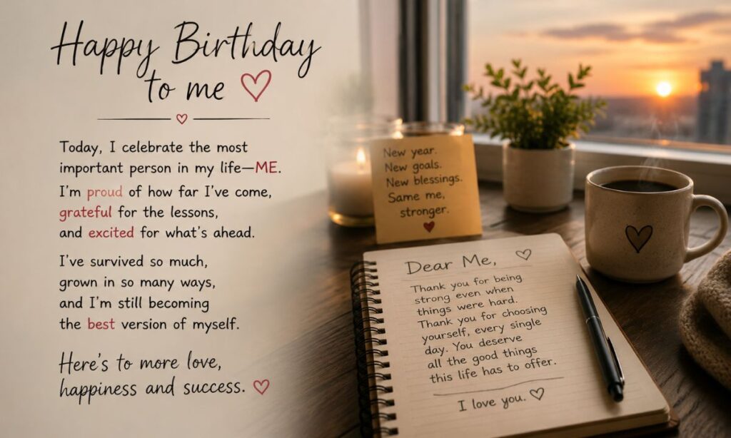 Touching birthday message to myself