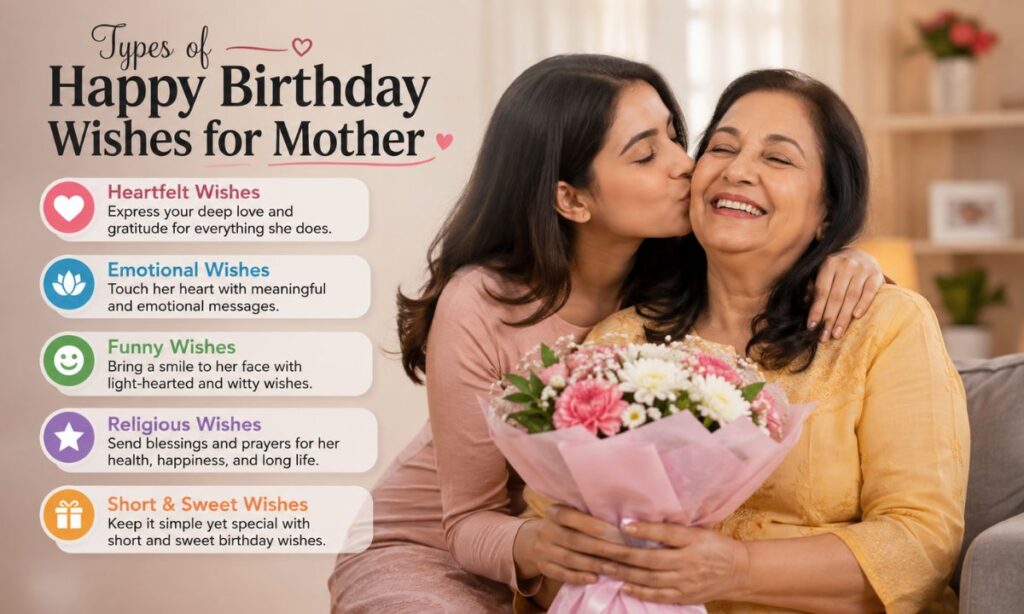 Types of Happy Birthday Wishes for Mother