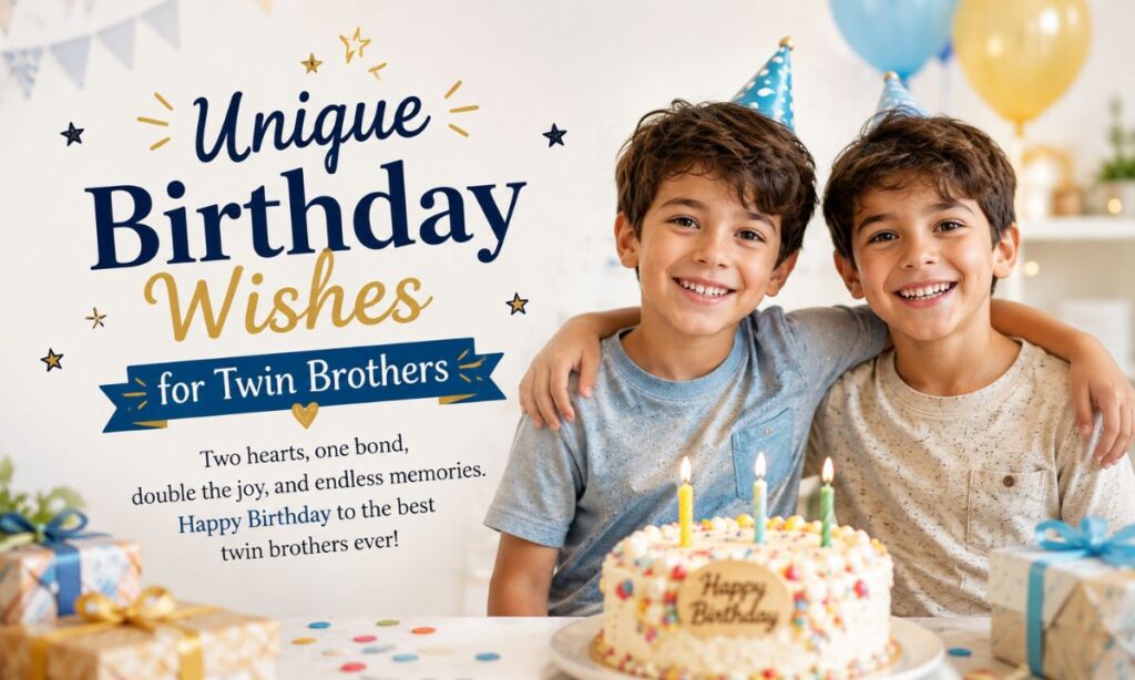 Unique Birthday Wishes for Twin Brothers