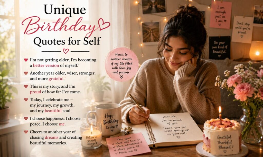 Unique birthday quotes for self