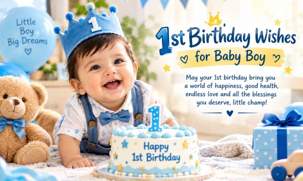 1st Birthday Wishes for Baby Boy