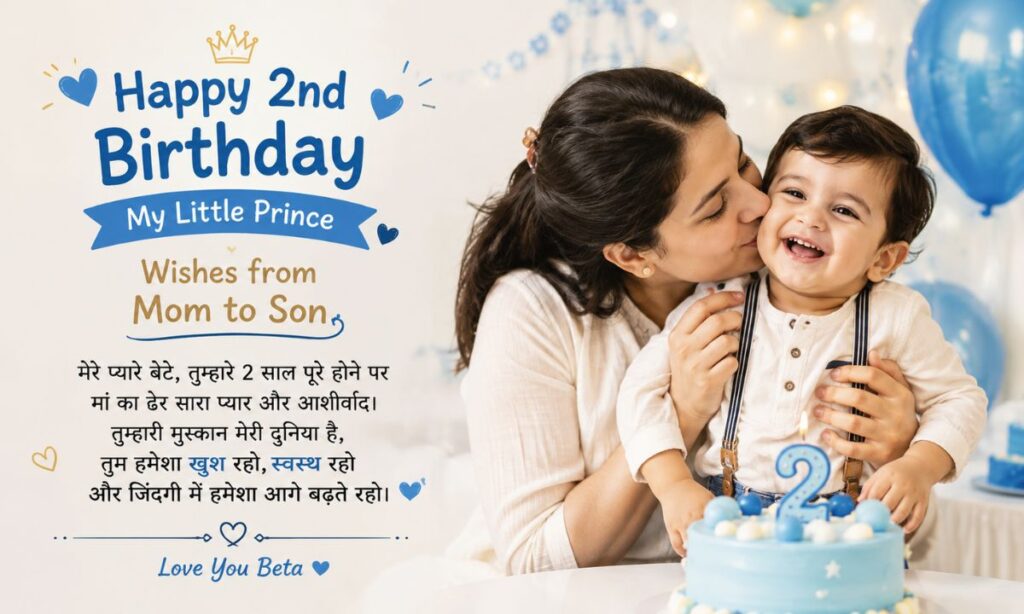 2nd Birthday Wishes from Mom to Son