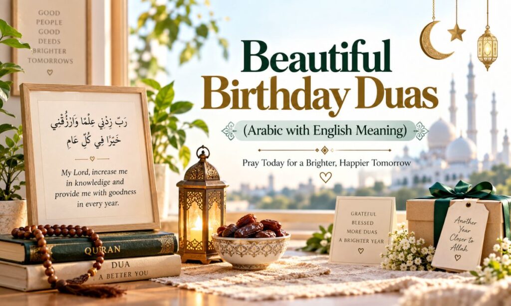 Beautiful Birthday Duas (Arabic with English Meaning)