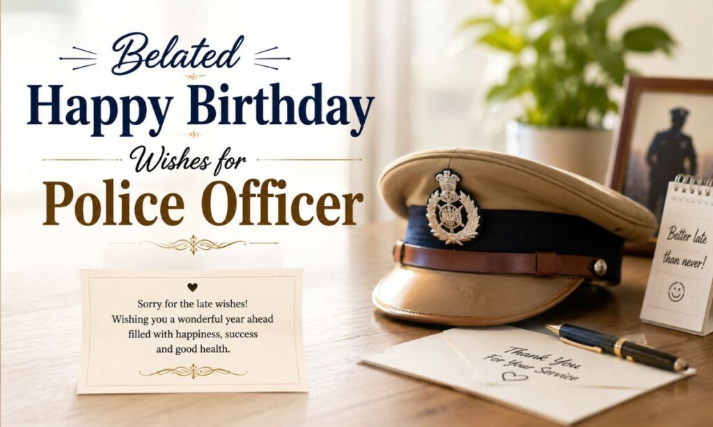 Belated Happy Birthday Wishes for Police Officer