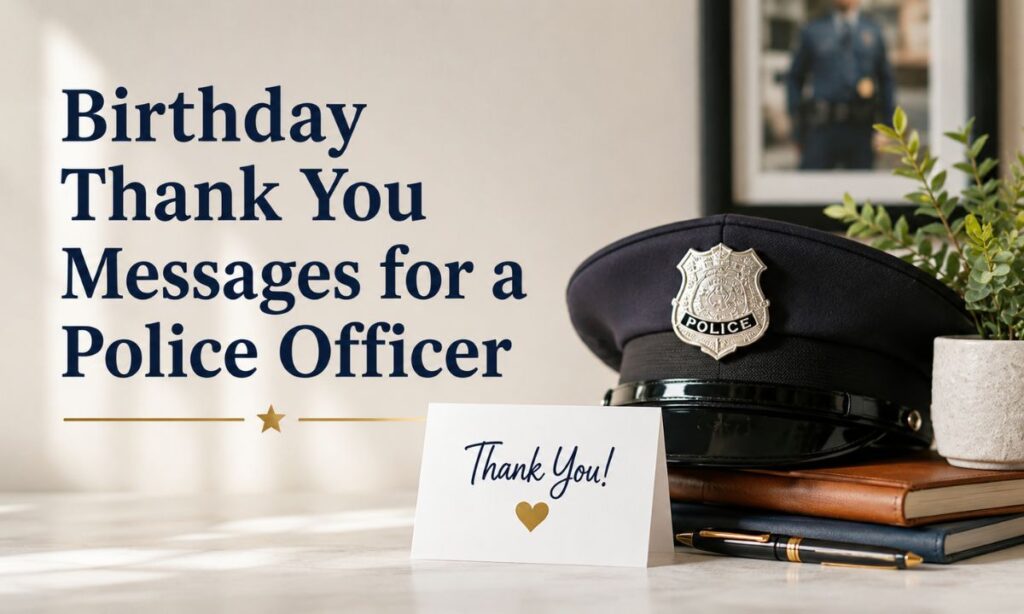 Birthday Thank You Messages for a Police Officer