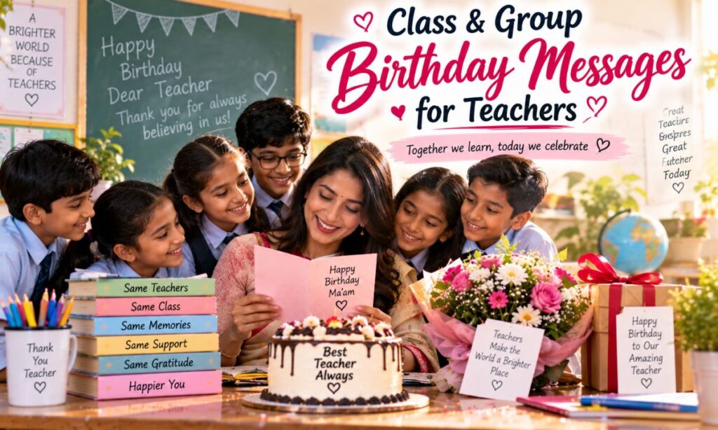 Class & Group Birthday Messages for Teachers