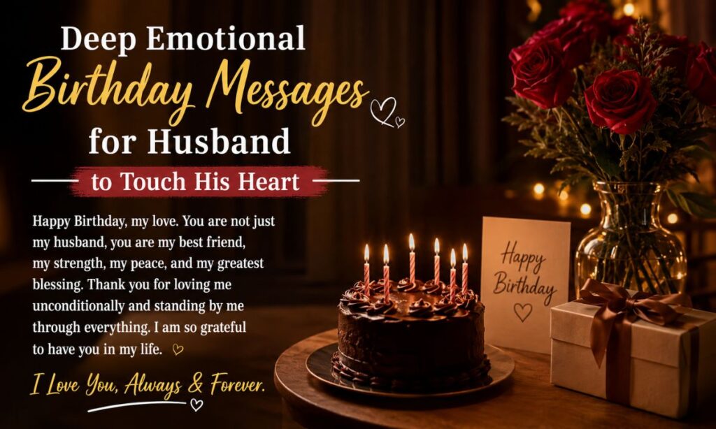 Deep Emotional Birthday Messages for Husband to Touch His Heart