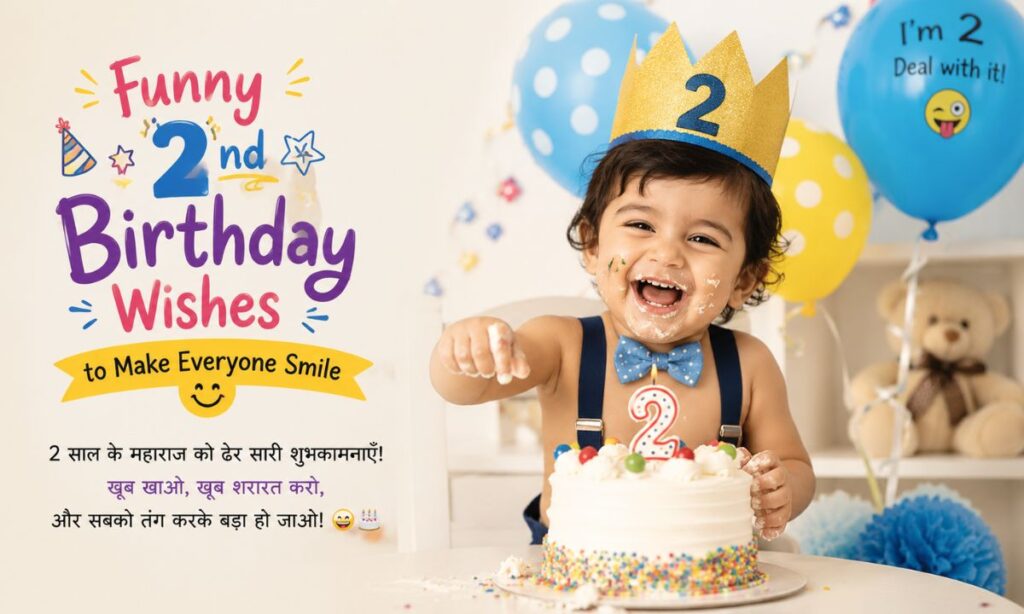 Funny 2nd Birthday Wishes to Make Everyone Smile