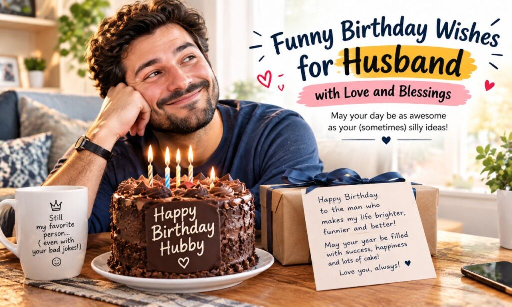 Funny Birthday Wishes for Husband with Love and Blessings