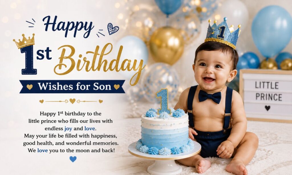 Happy 1st Birthday Wishes for Son