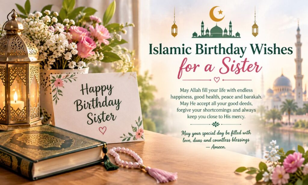 Islamic Birthday Wishes for a Sister