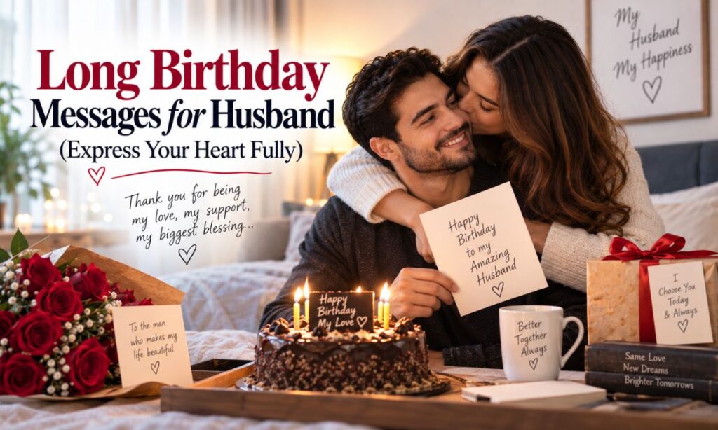 Long Birthday Messages for Husband (Express Your Heart Fully