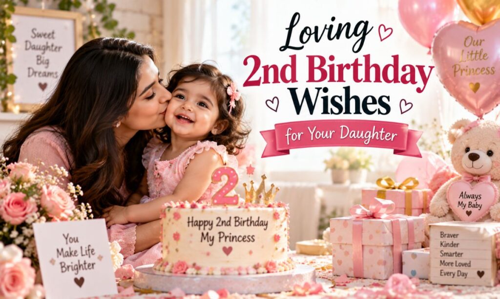 Loving 2nd Birthday Wishes for Your Daughter