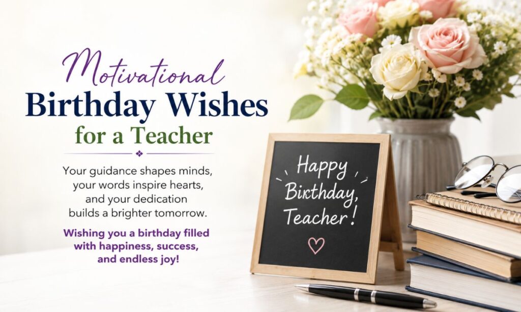Motivational Birthday Wishes for a Teacher