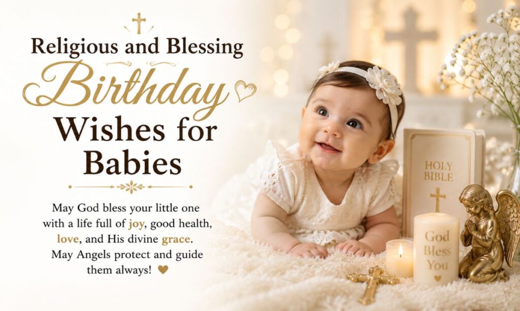 Religious and Blessing Birthday Wishes for Babies