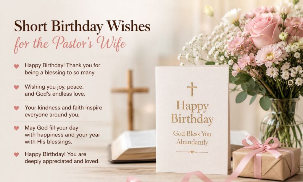 Short Birthday Wishes for the Pastor’s Wife
