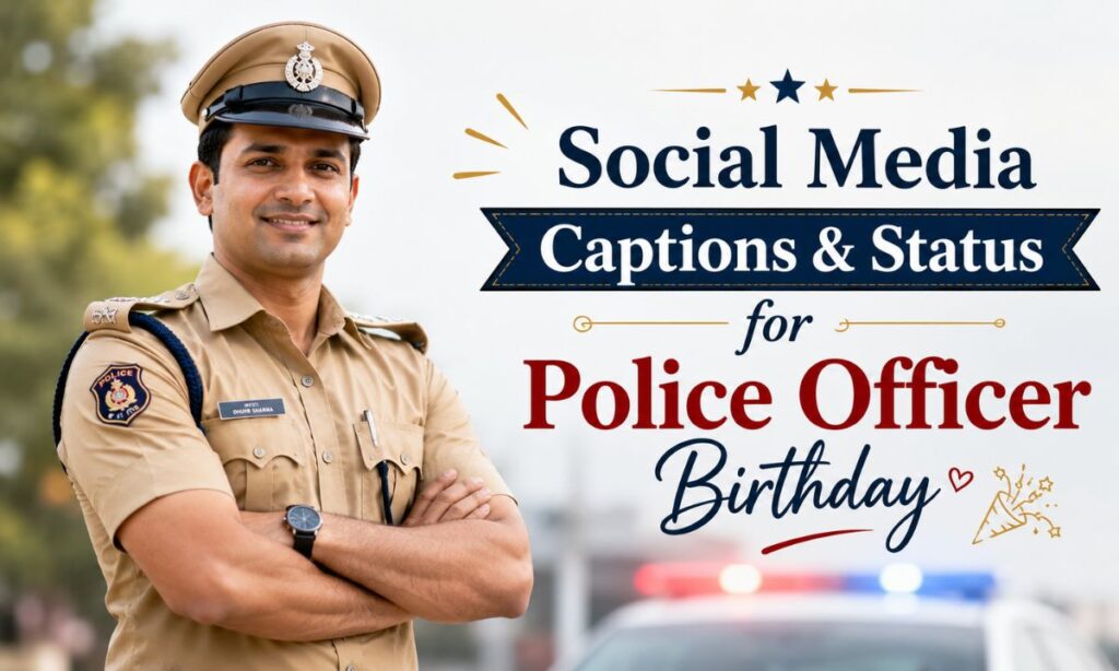 Social Media Captions & Status for Police Officer Birthday