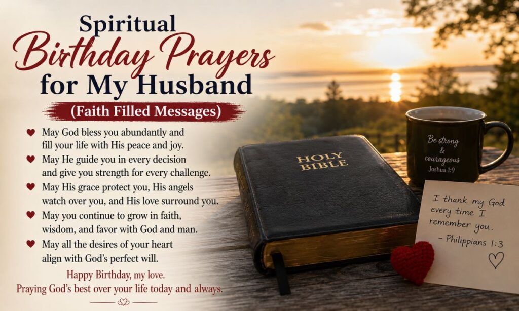 Spiritual Birthday Prayers for My Husband (Faith Filled Messages)